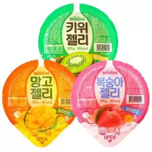[하프클럽/큰손]진주햄 진주 천하장사 복숭아 키위 망고 3가지맛 비타민 젤리 100g