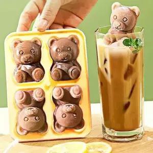 아이스트레이 옐로우 곰돌이 얼음틀 얼음트레이 캐릭터얼음틀