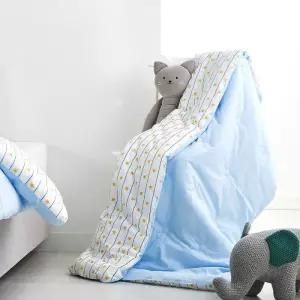 모던하우스 소형 퓨어코튼 더소프트 봉봉스타 낮잠이불 100x150 블루