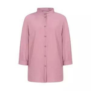 [크로커다일 레이디] 크로커다일레이디 오프화이트 스탠드카라 롱 셔츠블라우스_CLCMBL113