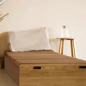 저상형 종이 미니 받침대 80cm 서랍침대 골판지침대