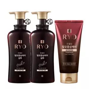 려 진결모 탈모증상케어 샴푸 490ML 2개 + 트리트먼트 300ML 1개