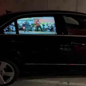 프라노스 홀로글라스 차량 창문 디스플레이 시스템후면 및 유선 어댑터 포함