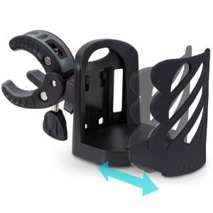 바이브 휠체어 컵 홀더(XL) - 롤링 워커, 롤레이터, 전동 모빌리티 스쿠터, 유모차, 자전거 및 의자용 범용, 조절 가능, 클립 온 액세서리 노인 물병 부착물