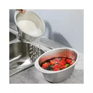 꾹상점3  야채 믹싱볼 루미나D 세척볼 채반 과일 통 쌀씻는 스텐