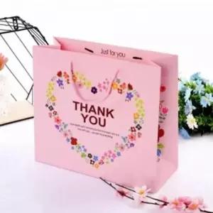 [문구] 핑크 종이쇼핑백 선물가방 30.5x27cm 포장용 가방 선물 포장재