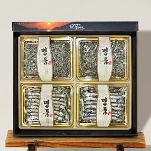 [춘백이네어부장터] 명품 멸치 4종선물세트 680g (볶음용 세멸,볶음용 자멸,볶음/국물용 중멸,대멸)