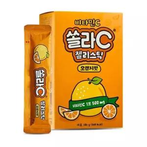 고려은단 비타민C 쏠라C 젤리스틱 오렌지맛 14포 1개 키즈 어린이 D