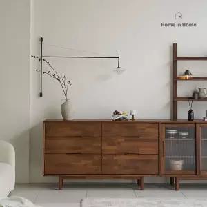 [홈인홈]여유M 멀바우 와이드 광폭 원목 거실침실 서랍장1500 3단 6칸_F318