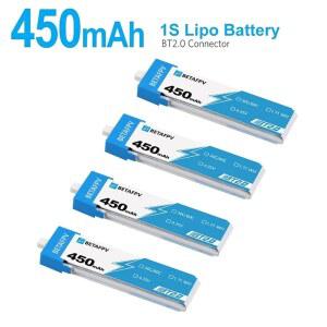 BETAFPV 레이싱 드론 BT2 CEUTS 30C 1S LIPO 키트 450MAH 커넥터 300MAH 배터리 FPV 35V