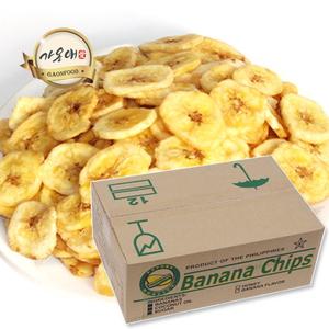 [가온애] 대용량 바나나칩 (5.4kg) 1박스 / 건바나나 건바나나칩 과일칩 맥주안주 간식 업소용 건과 견과류