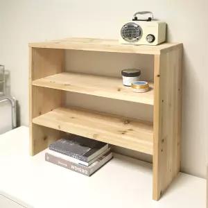 원목 양발이 선반 3단 560 삼나무 틈새 책상정리 공간활용 받침대 미니 수납장 피규어 진열장 주문제작