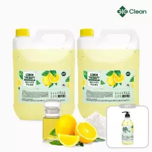 지오클린 레몬테라피 주방세제 4L 2개 + 공병