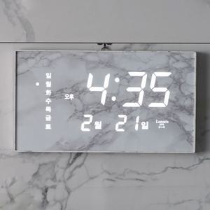 국산 루나리스 GPS수신 디지털 LED 전자벽시계 비앙코 36cm / 구매평 이벤트