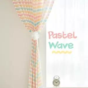 [텐바이텐][맞춤] 비침없는 파스텔 웨이브 아이방 쉬폰커튼 창문/작은창 커튼