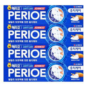엘지 페리오 캐비티 충치케어 알파 치약 150g 4입 1개