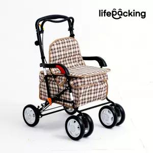 노인 보행보조기 어르신 성인용 보행기 실버카 할머니 유모차 플리에