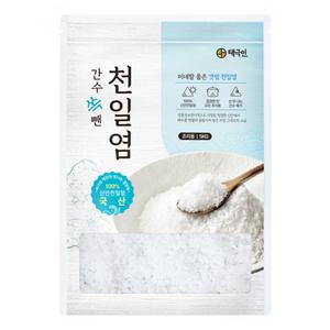 태극인 간수 쏙 뺀 탈수 신안 천일염 5kg 10kg 굵은소금