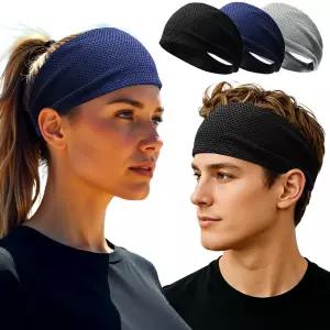 스포츠 헤어밴드 머리띠 와이드 메쉬 운동 땀흡수 남자 여자 등산 요가 헬스 런닝 조깅 땀흘림방지 쿨 헤드밴드