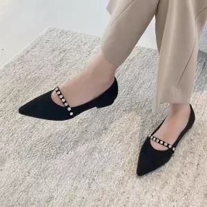 SOVO 페드라 큐빅 스트랩 메리제인 플랫슈즈 1cm