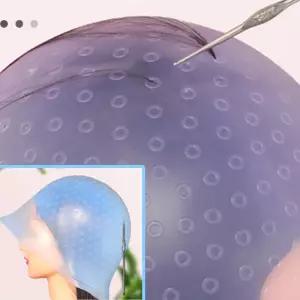 집에서 셀프 발레아쥬 옴브레 염색 브릿지 탈색 헤어캡 혼자하는 앞머리 새치커버 솜 투톤 미용재료 모자