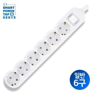 [스마트파워탭]국산 메인 절전 과부하차단 멀티탭 6구 /안전 일반형 멀티 콘센트 짧은 0.4M 1.5M 3M 5M