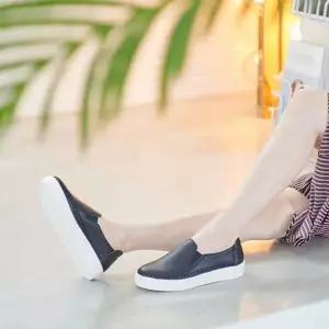 [라일리의류] Rly 국내제작 민자 스티치 포인트 양밴드 통굽 슬립온