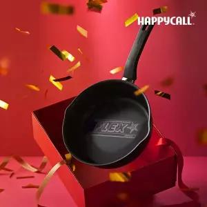 [해피콜] 플렉스팬 IH 와이드 인덕션 후라이팬 22cm(매트블랙)
