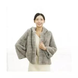 우진(WJ)모피 코펜하겐퍼 휘메일 후드 밍크코트 국내생산 본사직영