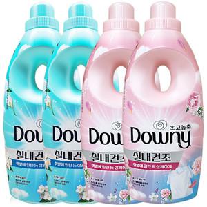 다우니 엑스퍼트 실내건조 프레시클린 본품 1L 2개 + 플로럴프레시 본품 1L 2개