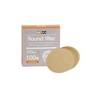 누보 커피 라운드 필터지 50 56 60 80 100 mm 콜드브루 더치 종이 여과 거름망