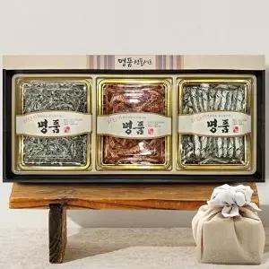 [춘백이네어부장터] 명품 멸치 홍새우 3종세트 430g(볶음용 세멸,홍새우,볶음/국물용 중멸)