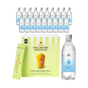 할리스 탄산수 플레인 500ml, 20개 + 스무디 스틱 제주한라봉 640g(16g, 40입), 1개