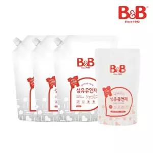 [증정] 비앤비 유아 섬유유연제 베르가못향 1500ml 리필형 3입+유연제800ml 증정