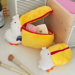 펠리컨 인형 파우치 필통 키링 귀여운 동물 입벌리는 펠리칸 화장품 가방 미니 생리대 립스틱 다용도