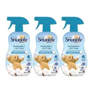 스너글 섬유탈취제 허거블 코튼 더블 소프트 470ml, 3개