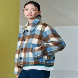 [LAP] 울혼방 체크 코트 AQ4WTB61