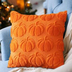 Pumpkin Fall Pillow Covers Halloween Throw Cover Couch Cushion Case for Plush Decoration