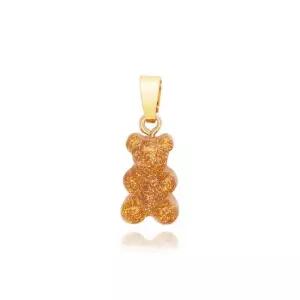 노스텔지아 베어 클래식 24K 골드 펜던트 레진 참