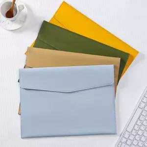 A4 비지니스 PU가죽 서류가방 파우치형 문서수납 클러치백 자석 볼펜꽂이