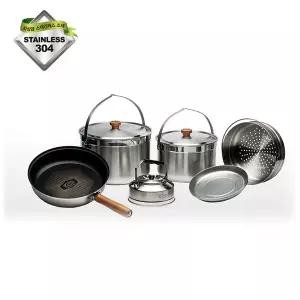 제드 스텐코펠캠쿡2 XL 8~9인용 304스텐 3중바닥 코펠 세트