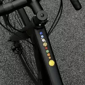 아홉 은하 자전거 스티커 자전거 프레임 탑 튜브 장식 반사 방수 사이클링 로드 바이크 프레임