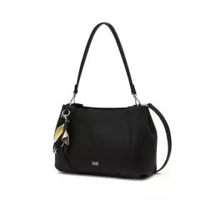 갤러리아 DCBA6E552BK 닥스 [RIA] 블랙 소가죽 플라워 참장식 숄더백 M