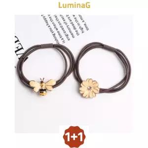 1+1 루미나G 플라워 허니비 머리끈 헤어밴드