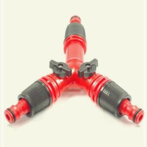 [2개구성] 3 원터치 수도 호수 16mm 니플 니뿔자 대 분사기 분배기 물 구 호스 연결 NWC23E83