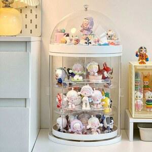 소형 회전 피규어 쇼케이스 인형 투명 장식장 전시장 아크릴 조명