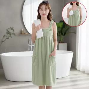 여성 여행용 샤워가운 흡수력 좋은 목욕가운 비치 타올 원피스