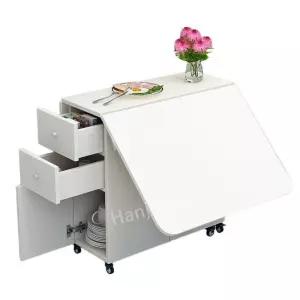 공간활용 접이식 식탁 테이블 이동식 간이 수납장