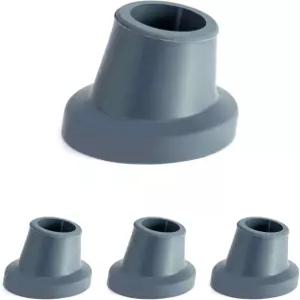 샤워 의자 배스 시트용 QWORK 교체용 발 4팩 1인치 I.D 슬로프 고무 팁 벤치 및 욕조 이송 흡입 컵 회색