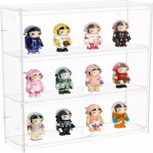 수집품 미니 피규어 팝 마트 라부부 소니 엔젤 스미스키 - 문이 있는 방진 아크릴 디스플레이 상자